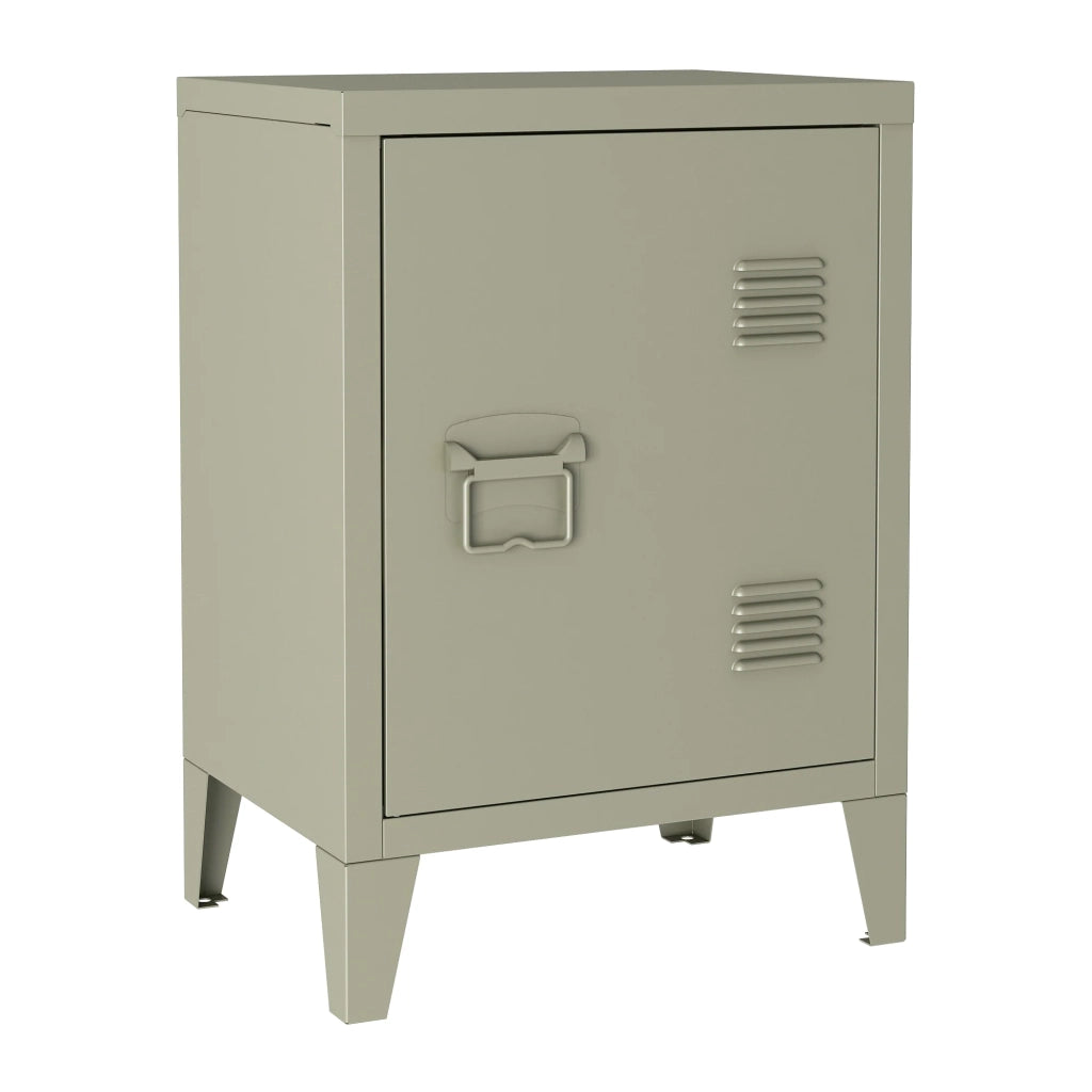 Comodino in acciaio laminato 57 x 40 x 30 cm colore cammello opaco 03_0008680