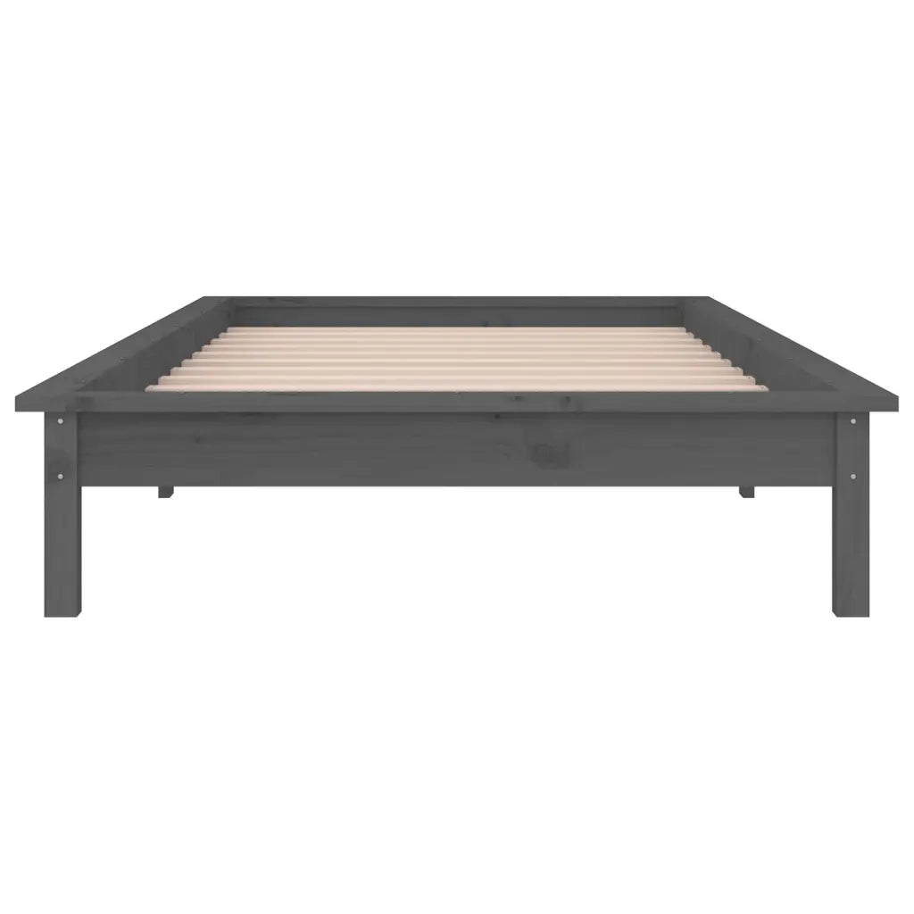 Giroletto LED Grigio 75x190 cm 2FT6 Small Single Legno Massello cod mxl 60787
