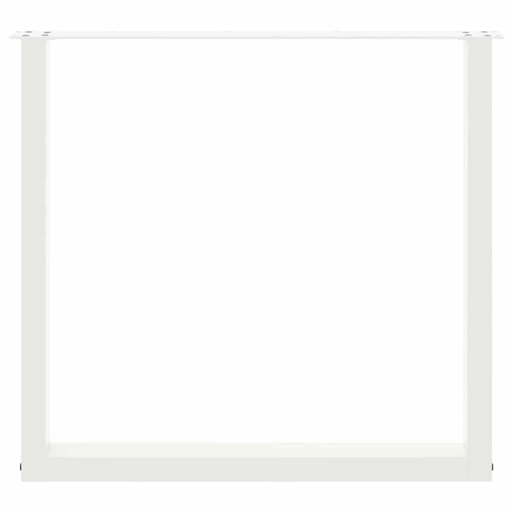 Set di 2 gambe regolabili per tavolo da pranzo a forma di U 80 x 72 cm design moderno acciaio bianco 02_0057429