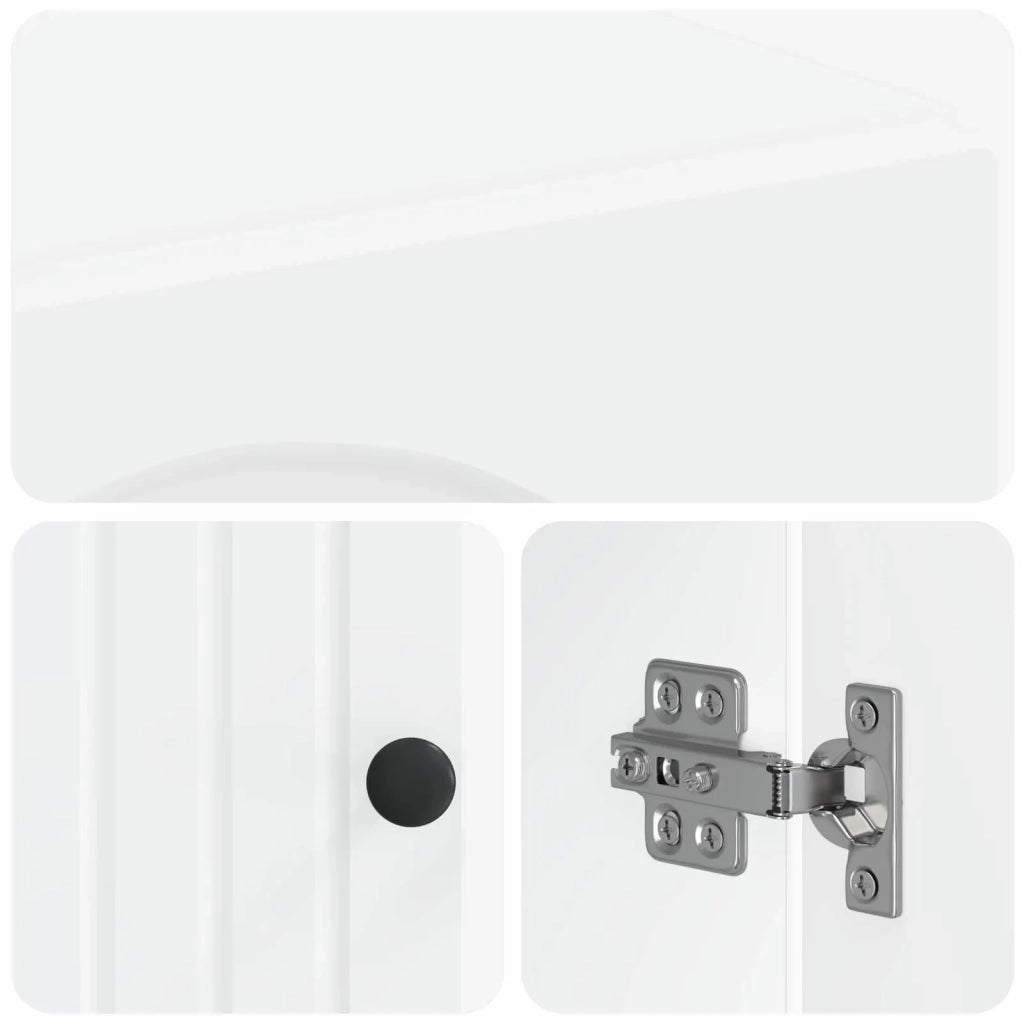 Mobiletto da Bagno ALKMAAR Bianco 59,5 x 31 x 80 cm 896175