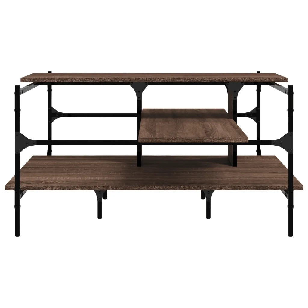 Tavolino Salotto Rovere Marrone 100x100x48,5 LegnoÂ Multistrato
