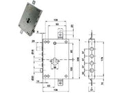 SERRATURA TRIP.APPLICARE C/SCROCCO REGOLABILE CIL. EUR. BLINDATE 50137- - mm.63, interasse catenacci mm.37 - 1 pezzi CIPIERRE