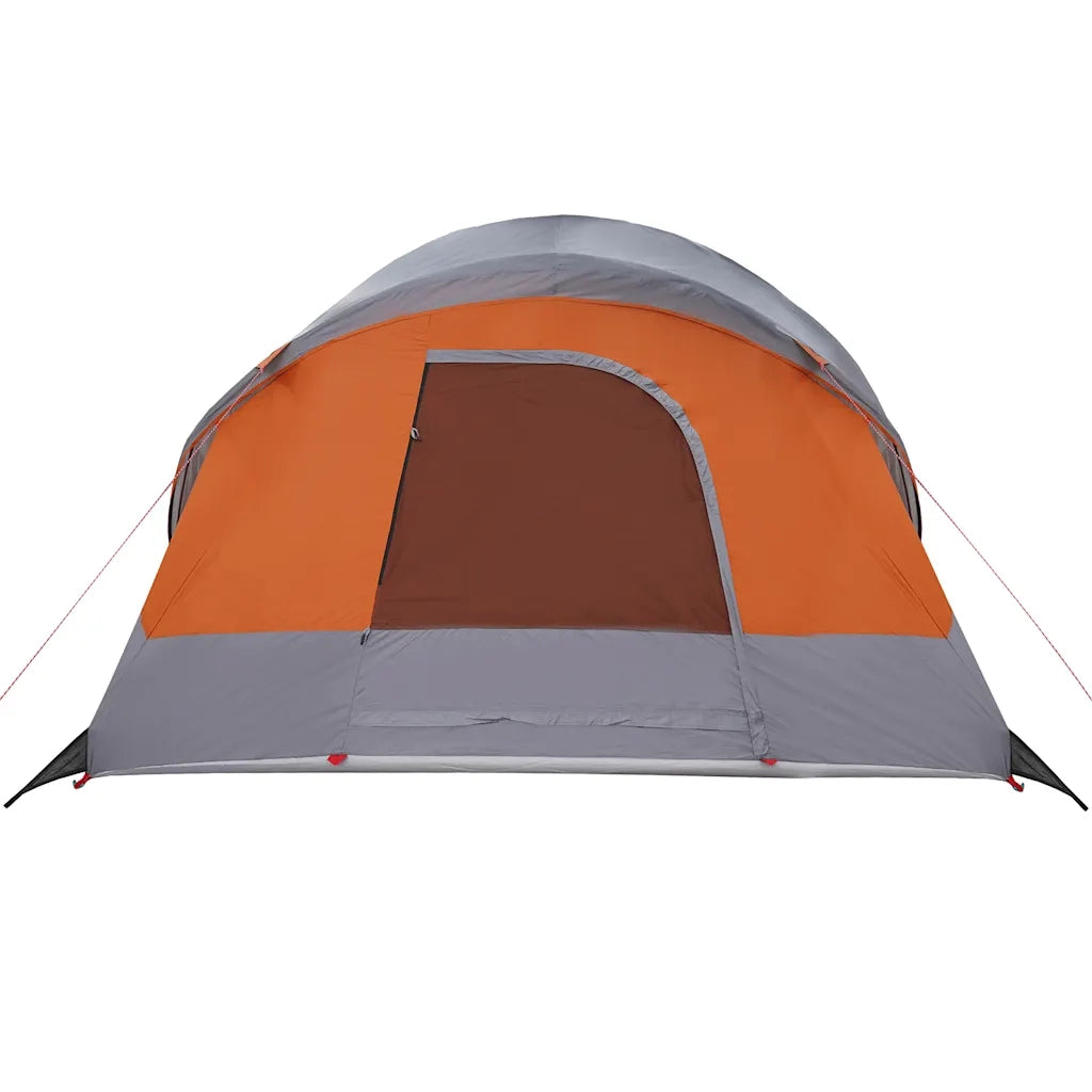 Tenda Familiare a Tunnel 8Persone Grigia Arancione Impermeabile 4009551