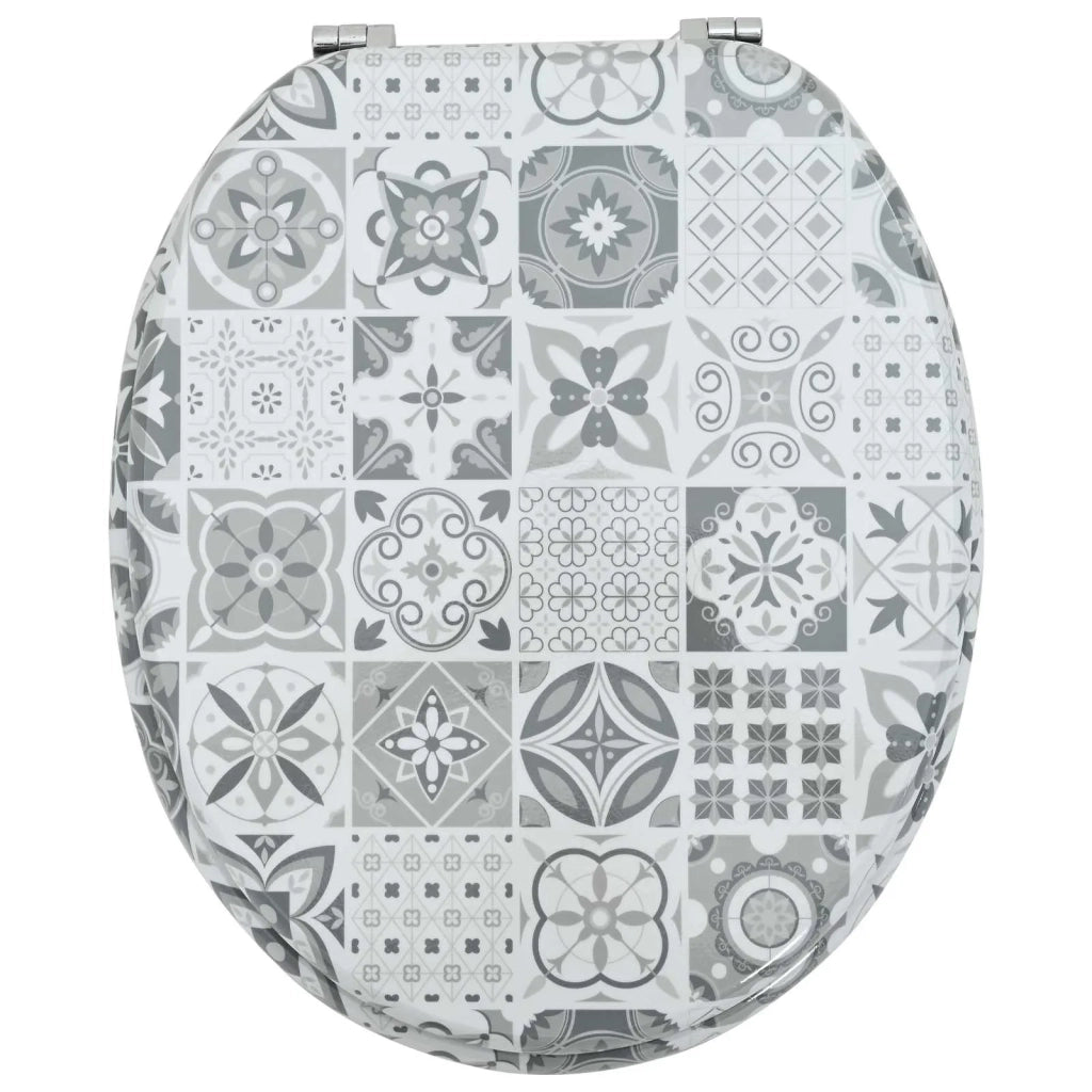 Sedile per toilette con chiusura morbida Grigio 44 x 38 cm 42027202