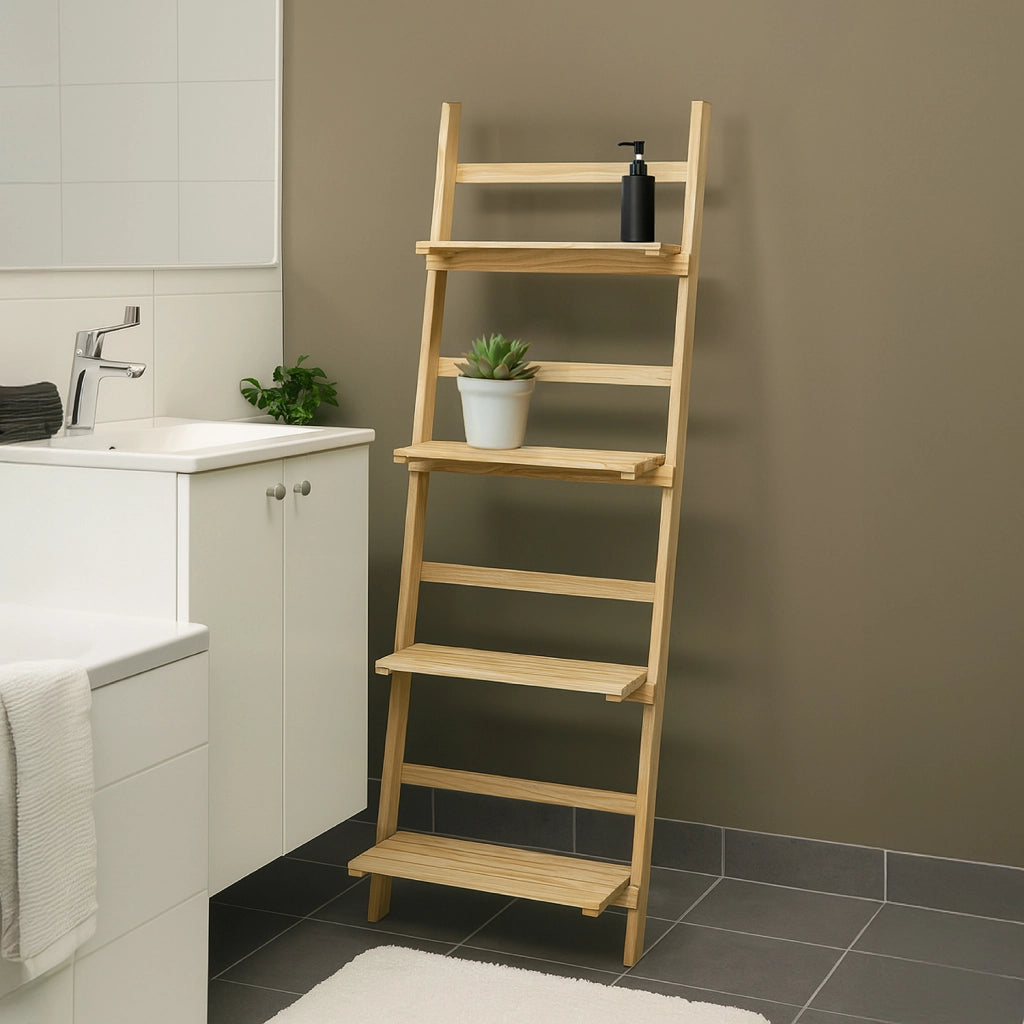 Scaffele A Scala In Legno Con 4 Mensole Ideale Come Portaoggetti Organizzatore Salviette Scarpe Libri Piantine Design Moderno Mensola Pieghevole Scaffalatura Salvaspazio