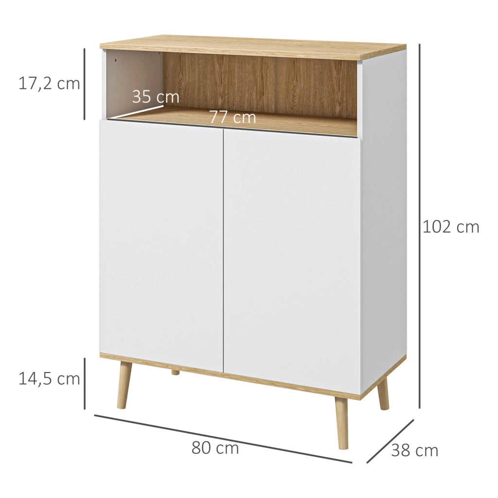 Cassettiera buffet scandinava ¨C zephmum ¨C bianco e legno
