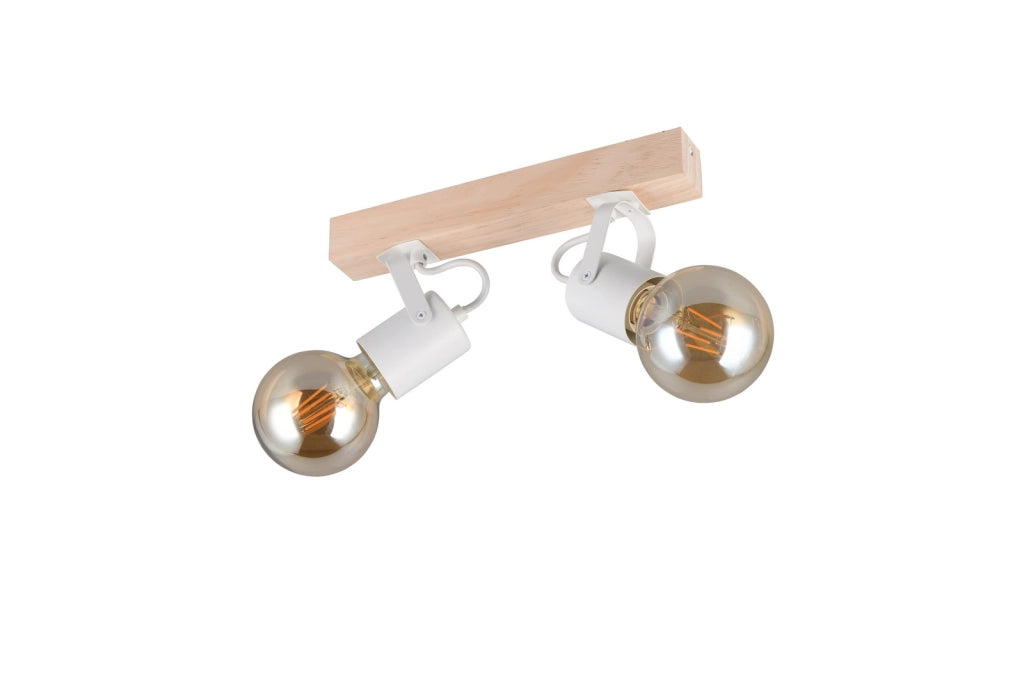 Faretto da soffitto vintage bianco 2xE27 LYNAR RL
