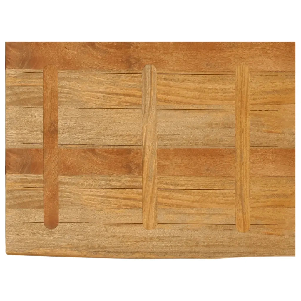 Piano Tavolo | Superficie Tavolo | Piano Scrivania Bordi Vivi 90x60x2,5 cm in Legno Massello di Mango