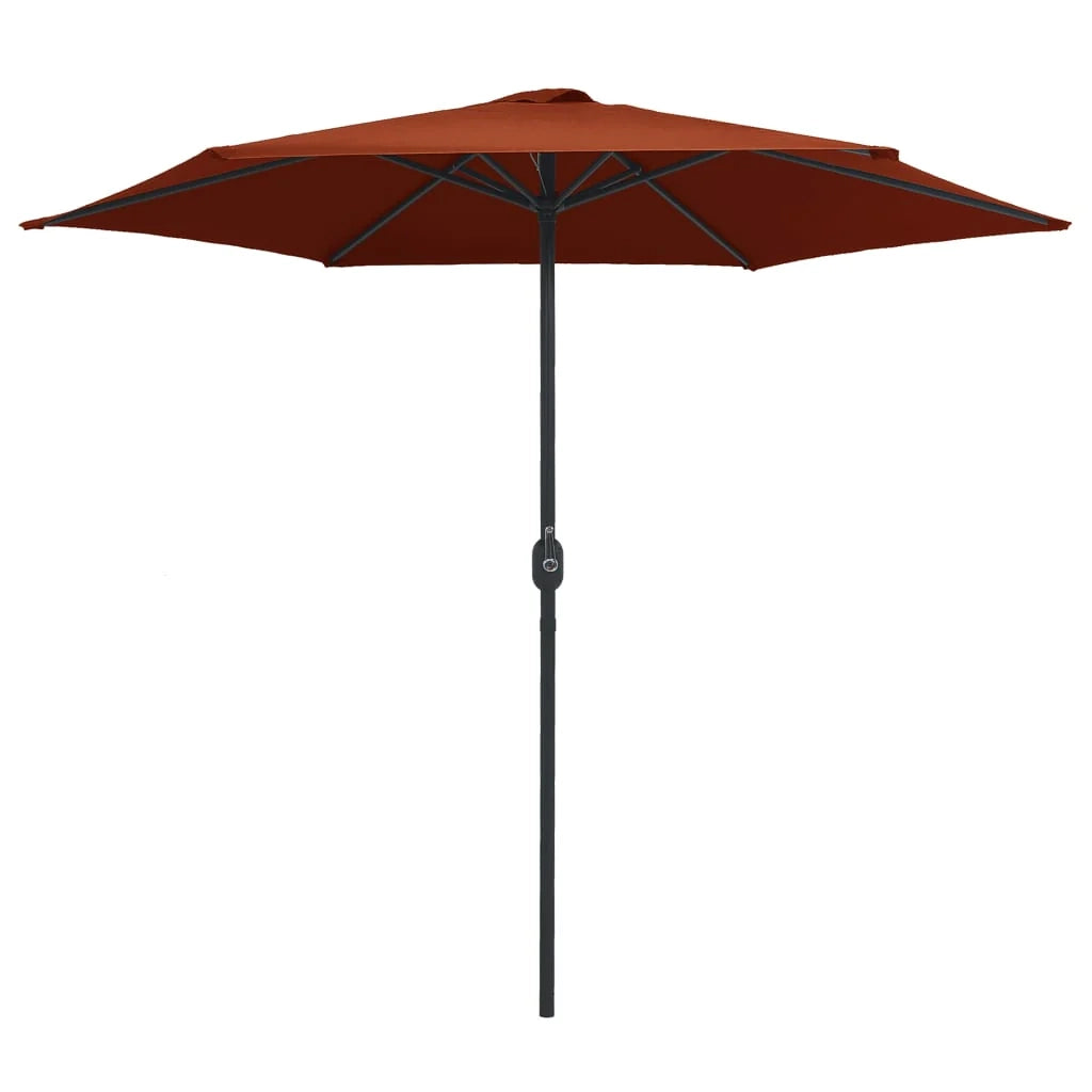 Ombrellone da esterno con palo in alluminio 270 x 246 cm terracotta 02_0008291