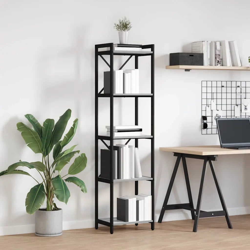 vidaXL Libreria Grigio sonoma 40 x 30 x 153 cm Legno multistrato