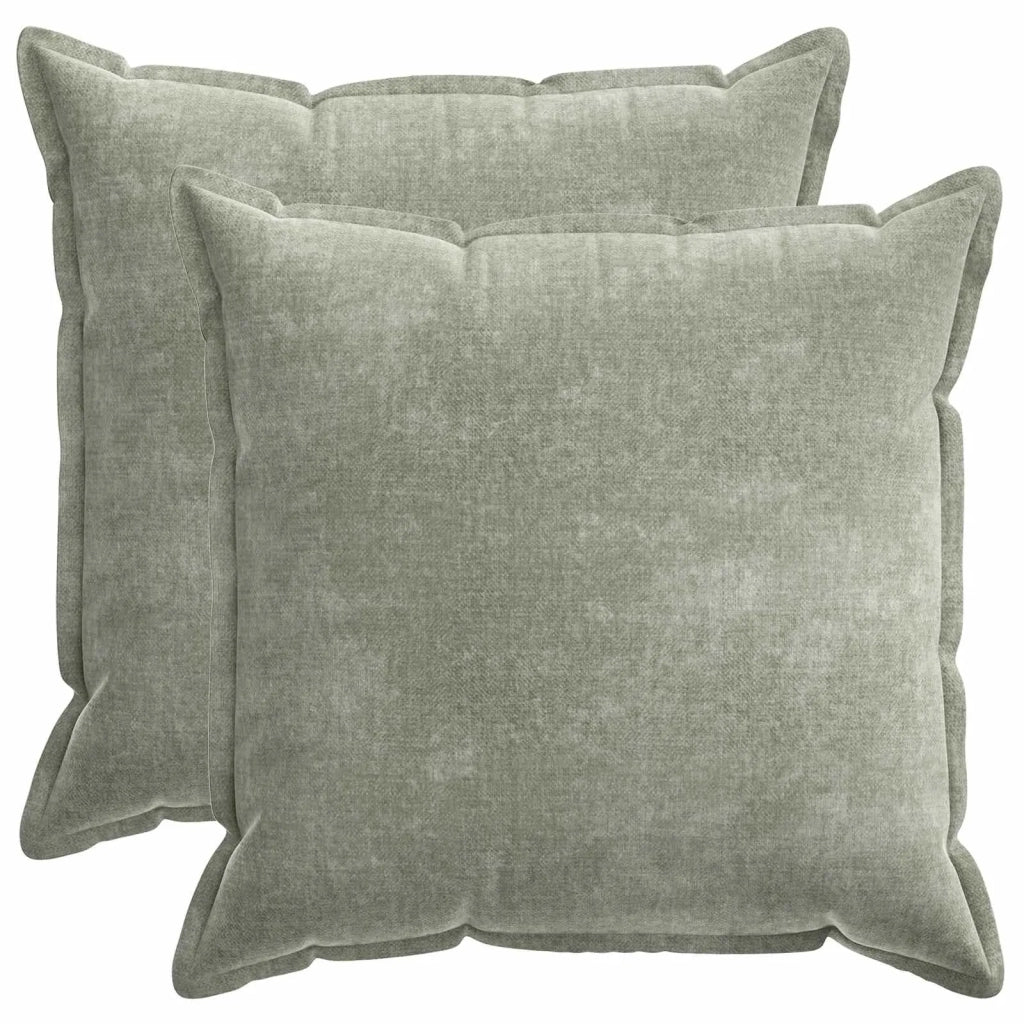 Federa 2 pz HOUTEN Verde 55 x 55 cm Tessuto Chenille 920461