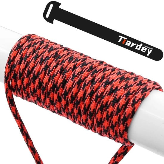 Corda Paracord 4mm 100ft - 7-filare - Resistente allo Scivolamento - Corda in Nylon - Impermeabile - Per l'Outdoor e la Survival - Corda Multistrato