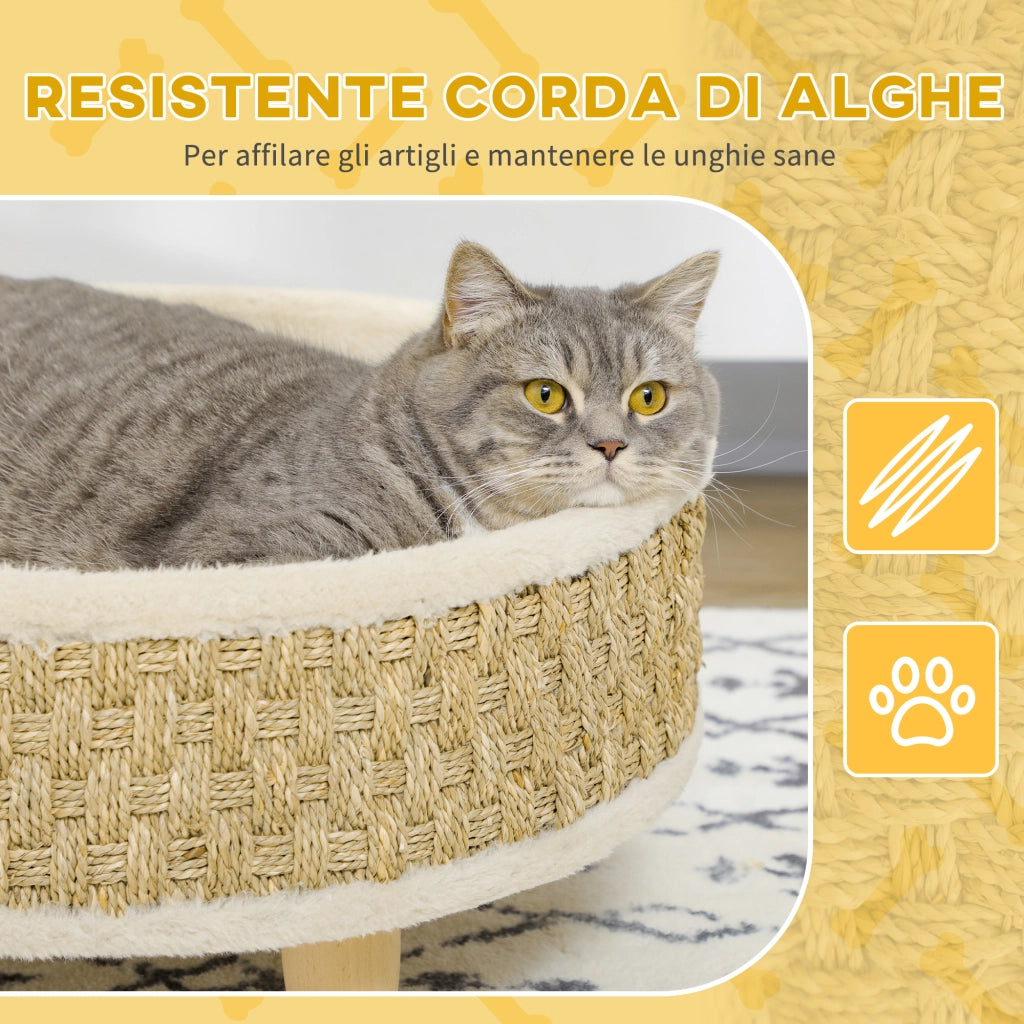 Cuccia per Cani e Gatti in Truciolato con Cuscino ¨C Zephmum ¨C ?48x24.5 cm