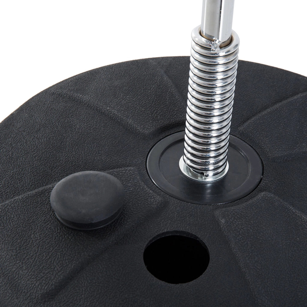 Punching Ball Sacco Boxe da Terra Altezza Regolabile 126-144 cm con Guantoni Nero