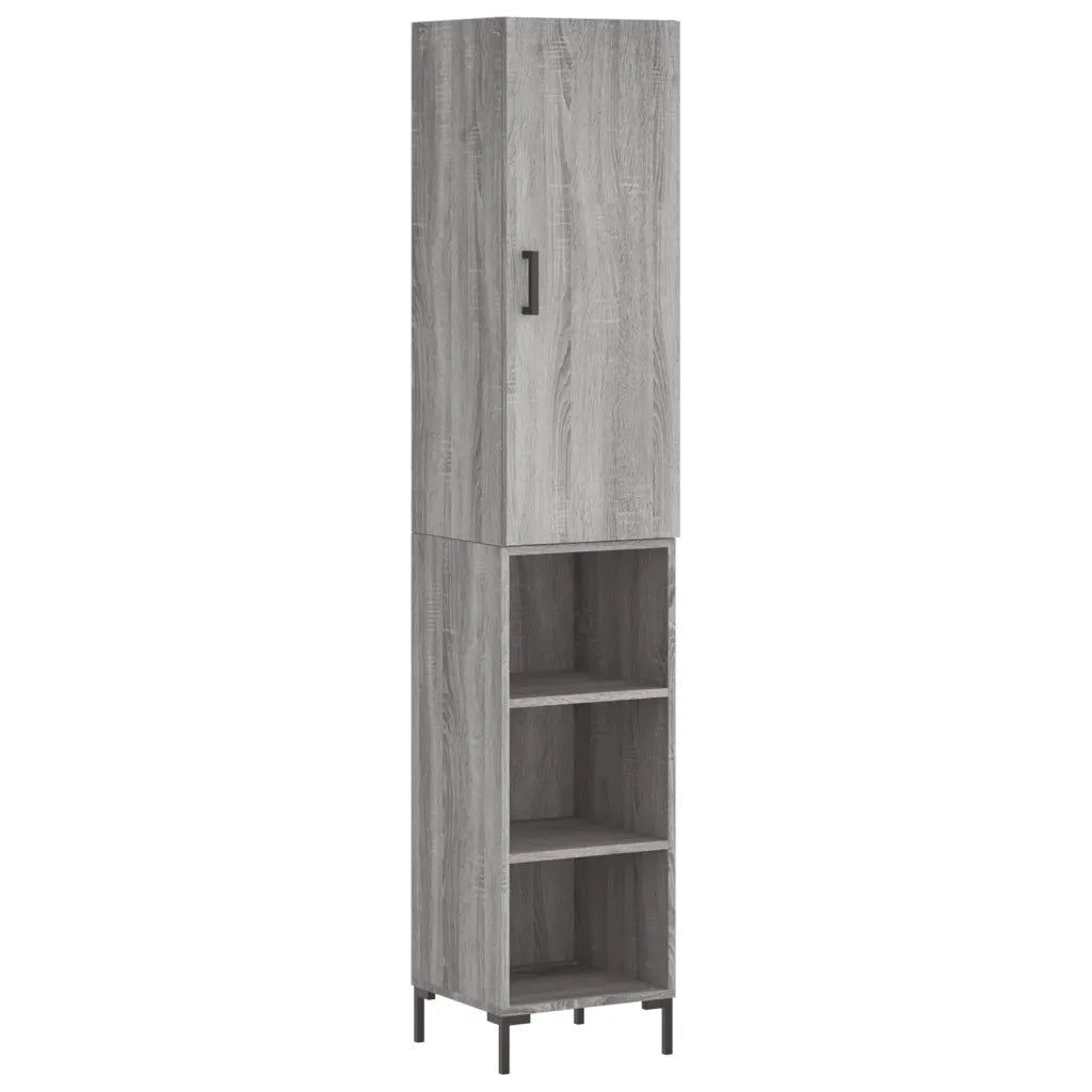 Credenza Grigio Sonoma 34,5x34x180 cm in Legno Multistratocod mxl 102139
