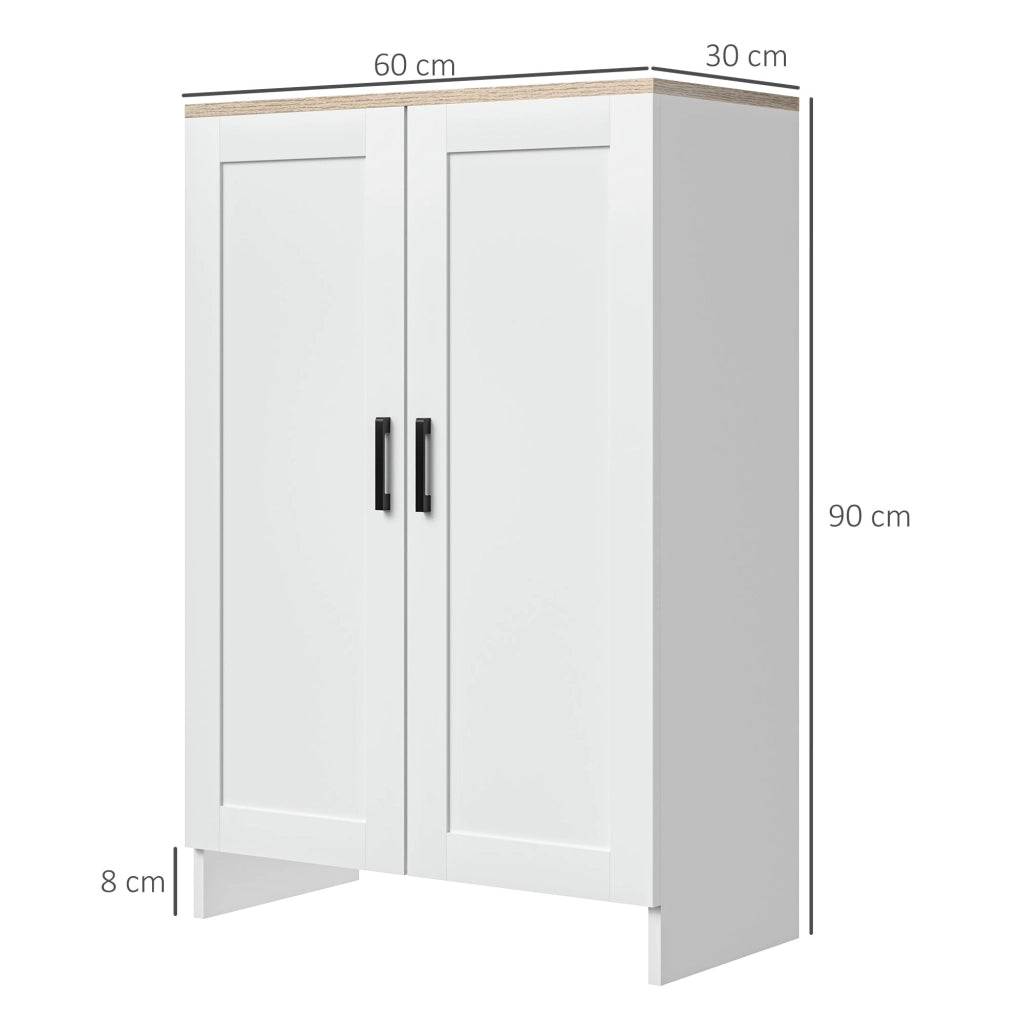 Mobile Buffet Cucina ¨C Xylo ¨C Bianco con Ante e Ripiani Regolabili 60x30x90 cm