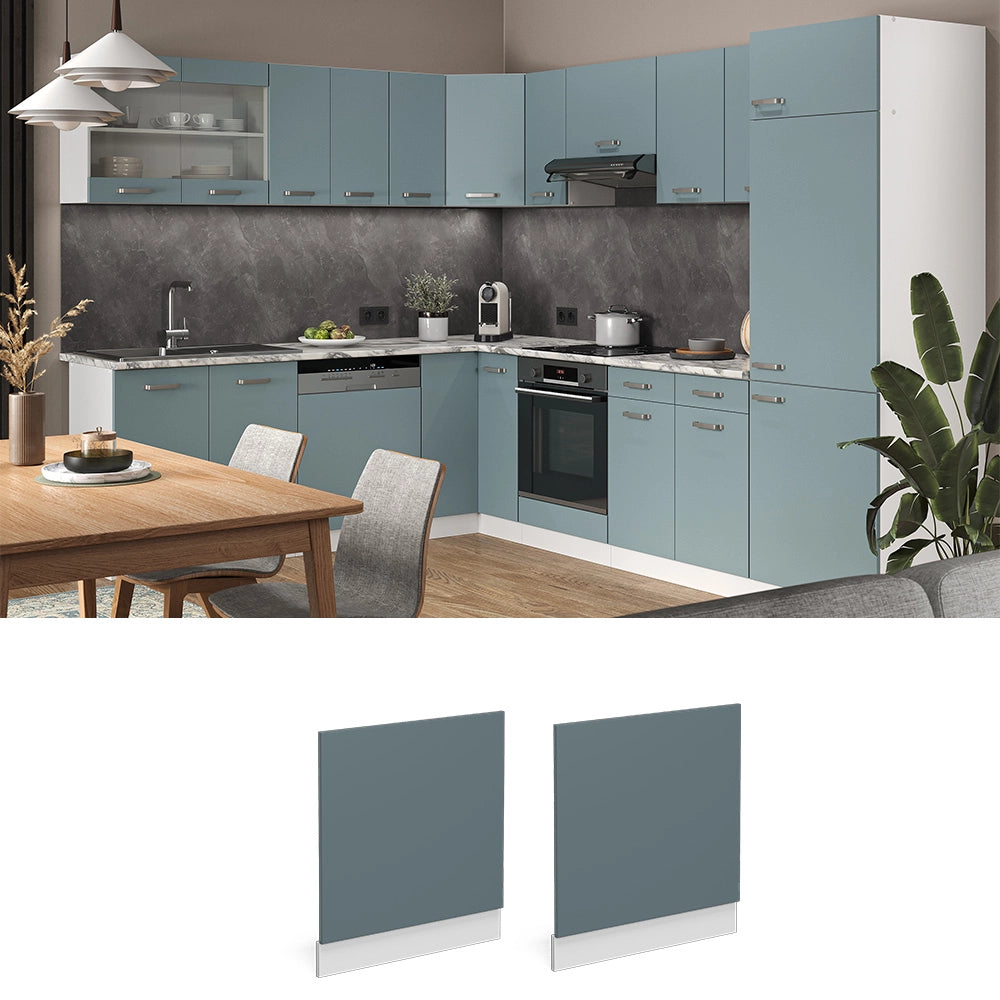 Vicco Pannello frontale Grigio-blu 60 cm senza piano di lavoro