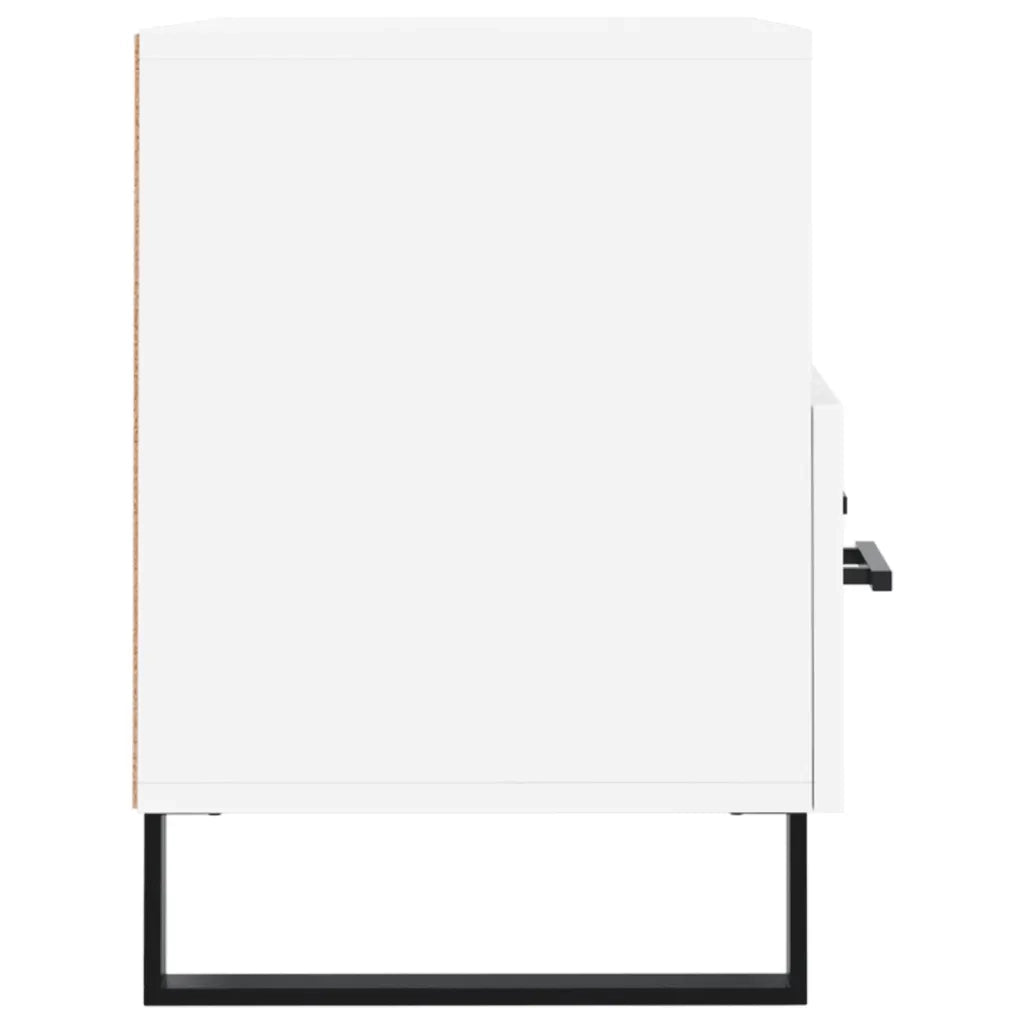 Mobile Porta TV Bianco 80x36x50 cm in Legno Multistrato 828996