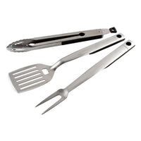 Set 3 Utensili Accessori per  Barbecue in Acciaio Master Cook