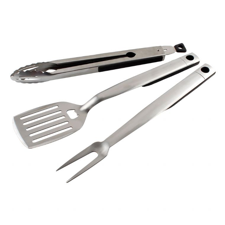 Set 3 Utensili Accessori per  Barbecue in Acciaio Master Cook