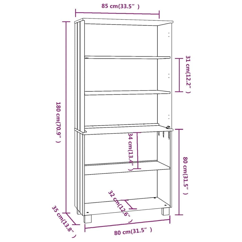 Buffet credenza cassettiera armadio mobile contenitore organizer cucina soggiorno salotto legno massello di pino marrone miele 02_0032150