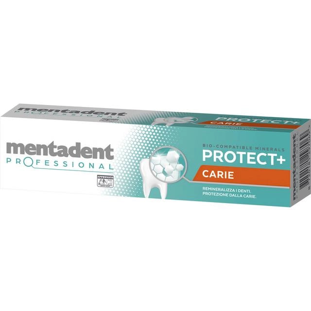 MENTADENT DENTIFRICIO PROTEZIONE CARIE PROFESSIONAL RIMINALIZZA I DENTI 75 ML PROTECT+ CARIE