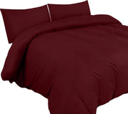 Set di copriletto morbido a microfibra 200x200cm con cuscini 50x75cm - Set di copriletto da letto - Bordeaux