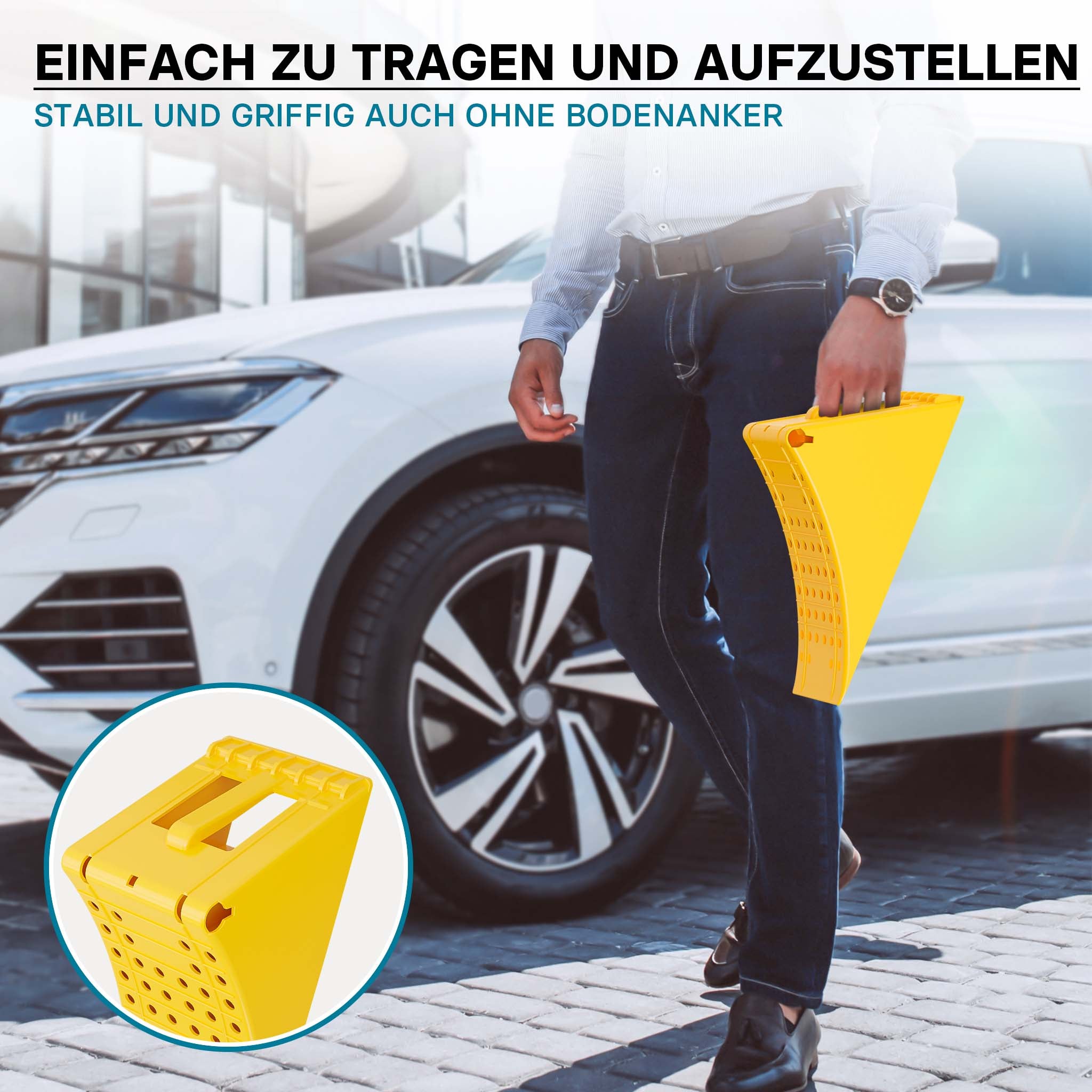 ‌Wiltec Cunei per autocarri e rimorchi Capacità di carico fino a 6,5 t 2 Fermaruota Camion