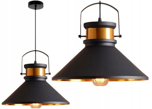 Lampada Da Soffitto Asti B Nero/oro