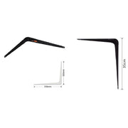 Trade Shop - Set 2 Pz Reggimensola Supporto Staffa Triangolo Mensola Metallo 35 Cm Nero 91274 -