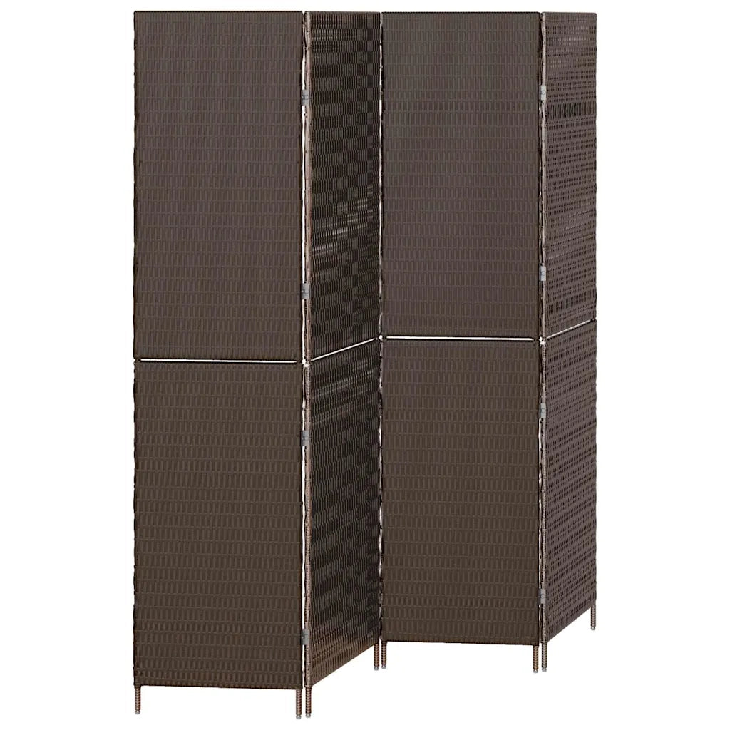 Divider per stanze | Paravento | Divisorio Ambienti Marrone 195 x 180 cm polyrattan