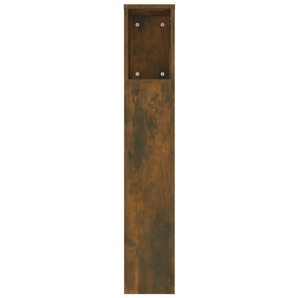 Testiera con Scomparti-Testata del letto Rovere Fumo 220x18,5x104,5 cm
