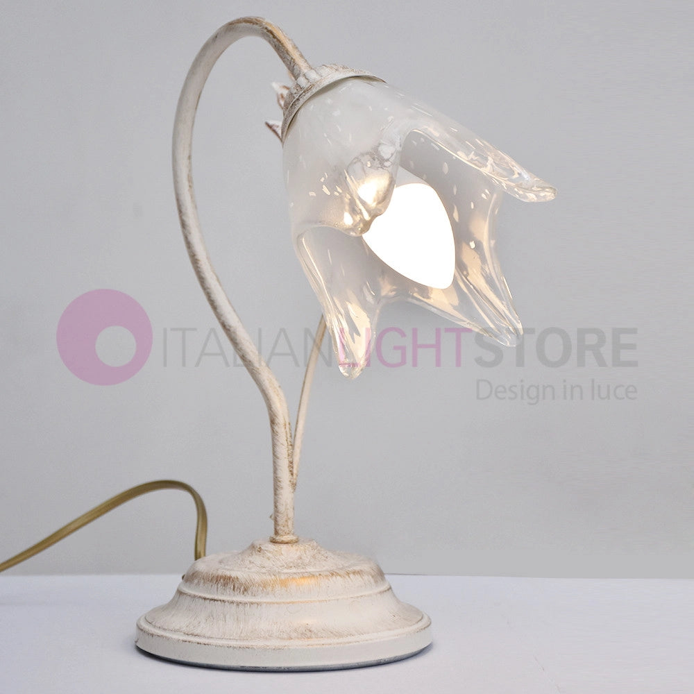 SYBILLA Lampada da tavolo in Ferro Stile Rustico Floreale