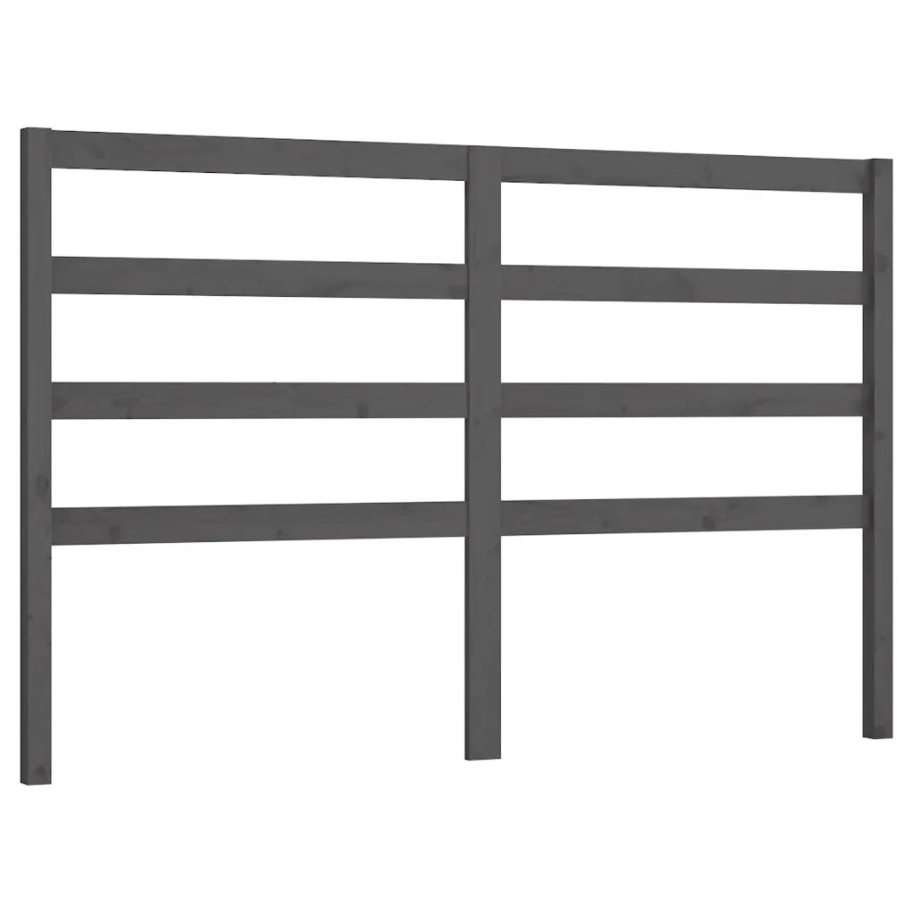 Testiera | Testata per Letto Grigia 126x4x100cm in Legno Massello di Pino