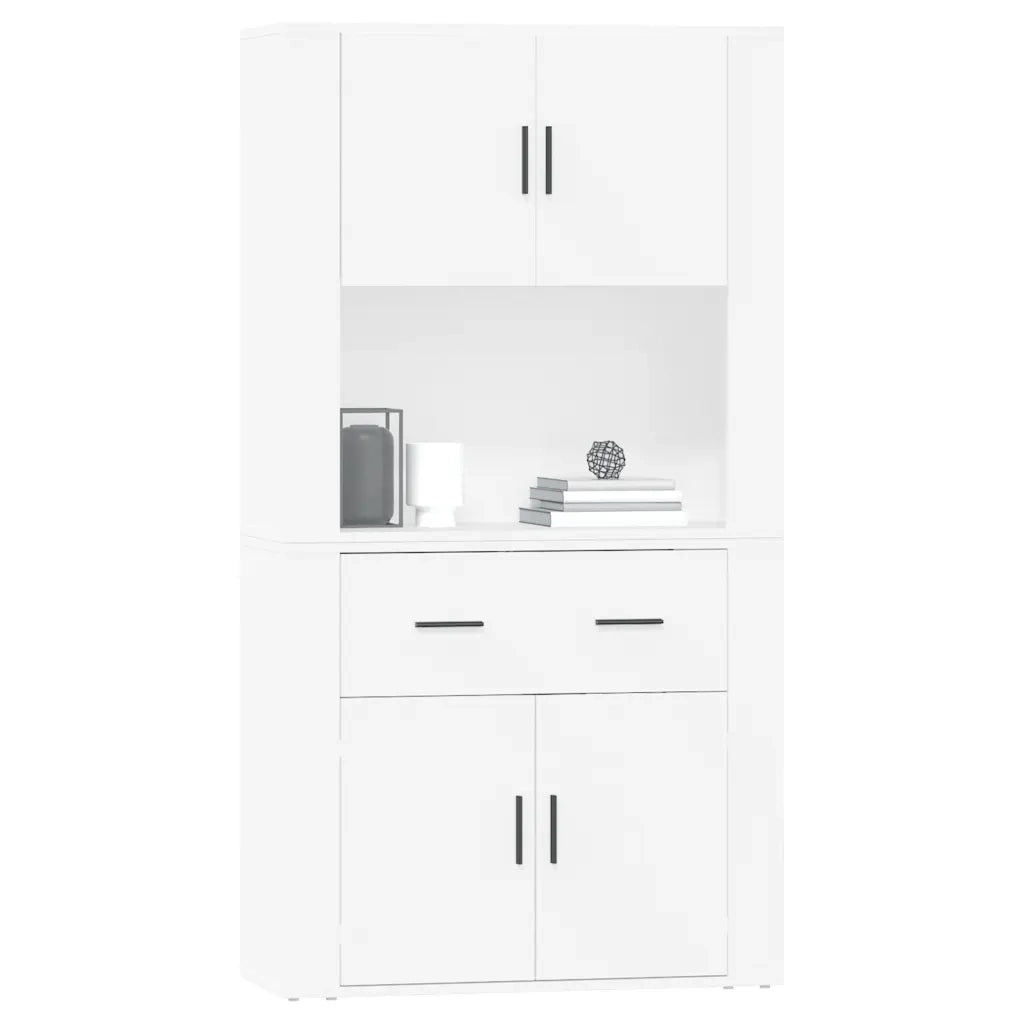 Credenza | Madia | Buffet da pranzo | Armadio da pranzo Bianca in Legno Multistrato