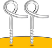 Halteri di sicurezza per sospensione, 2 pezzi, chiodi a filo per plafondo con sicurezza, chiodi di sicurezza per sospensione, sedia a dondolo, ecc., M8 chiodi per legno e cemento