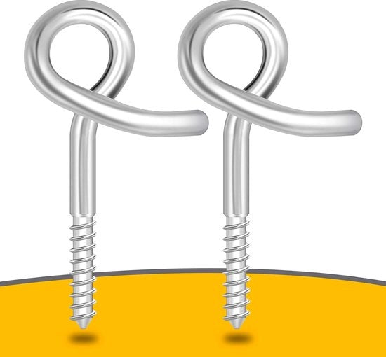 Halteri di sicurezza per sospensione, 2 pezzi, chiodi a filo per plafondo con sicurezza, chiodi di sicurezza per sospensione, sedia a dondolo, ecc., M8 chiodi per legno e cemento