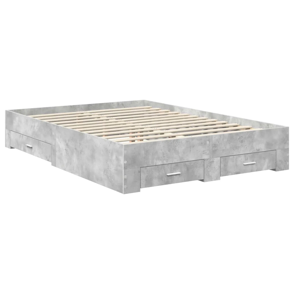 Struttura del letto con testiera Grigio cemento 140 x 200 cm 3408266