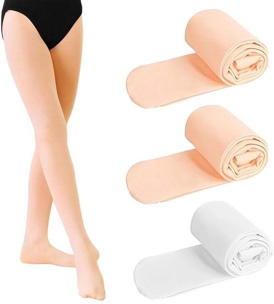 Pantaloni da Ballo per Bambina - 3 Pezzi - Setto Ademabile in Velluto - Comfortevole - Resistenti - Pelle Amica - Adattamento Perfetto - Pantaloni da Ballo