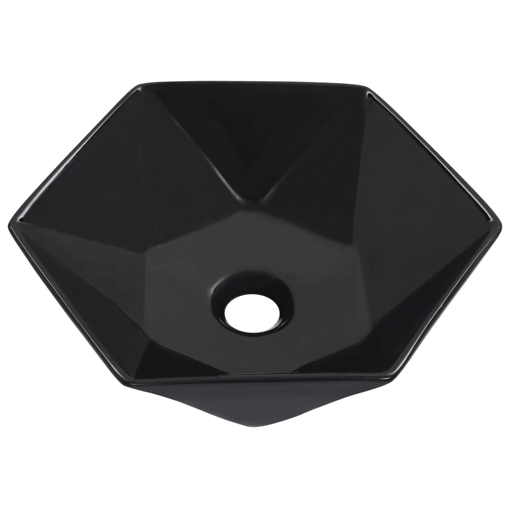 Lavandino 41x36,5x12 cm in Ceramica Nero 143914