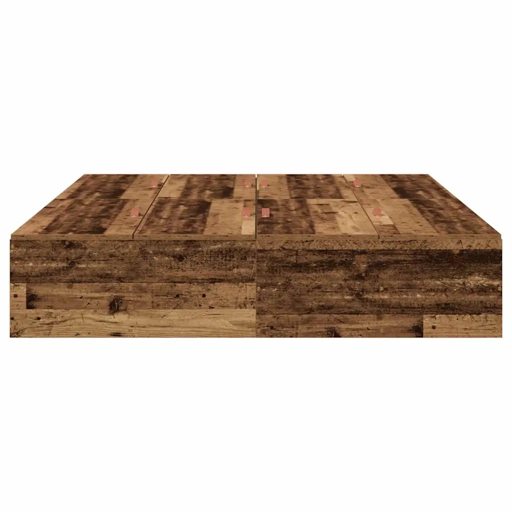 Struttura letto con contenitore Legno vecchio 135 x 190 cm 3335443