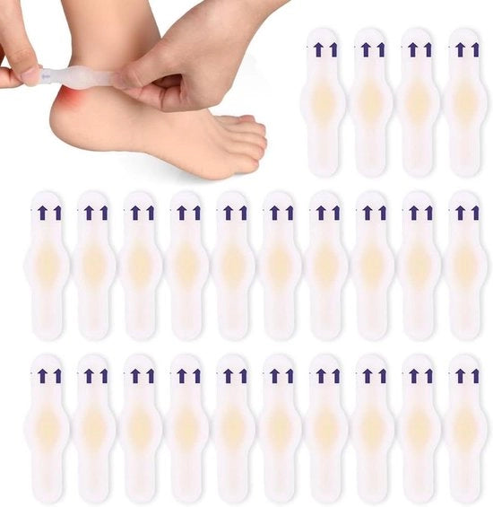 Bande di gel trasparenti per blister - Adesivi per callosità per i talloni, piedi, dita e dita dei piedi (24 pezzi)