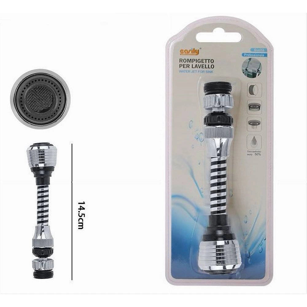 Trade Shop - Rompigetto Aeratore Rubinetto Per Lavello Prolunga Cannuccia Corta Snodo 69257 -