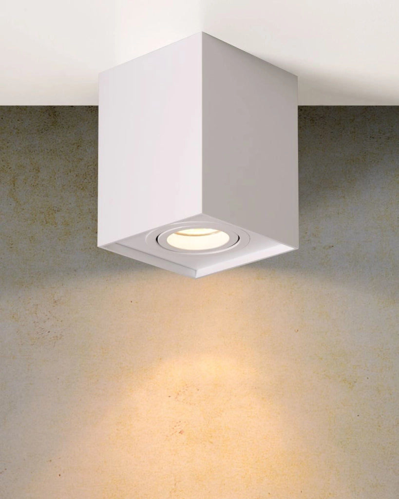 Spot soffitto Lucide Tube quadrato bianco GU10 50W