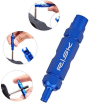 Strumento per il rilascio della pressione dei pneumatici della bicicletta - Regolatore della pressione Schrader/Presta - Struttura in lega di alluminio - Duraturo - Garanzia assistenza clienti - Accessori per bicicletta