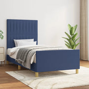 Giroletto senza Materasso Blu 90x200 cm in Tessuto