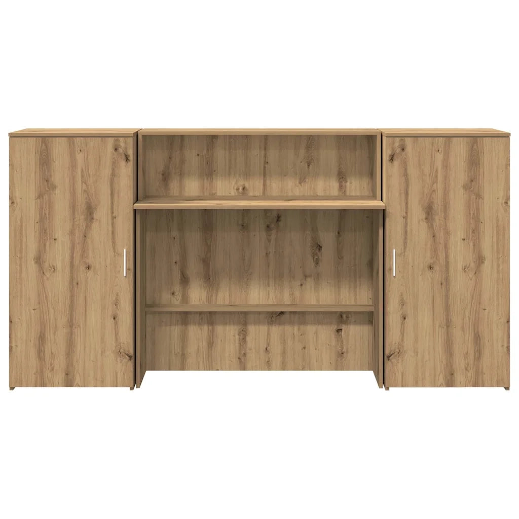 Banco Reception Rovere Artigianale 200x50x103,5cm in Truciolato 3324222