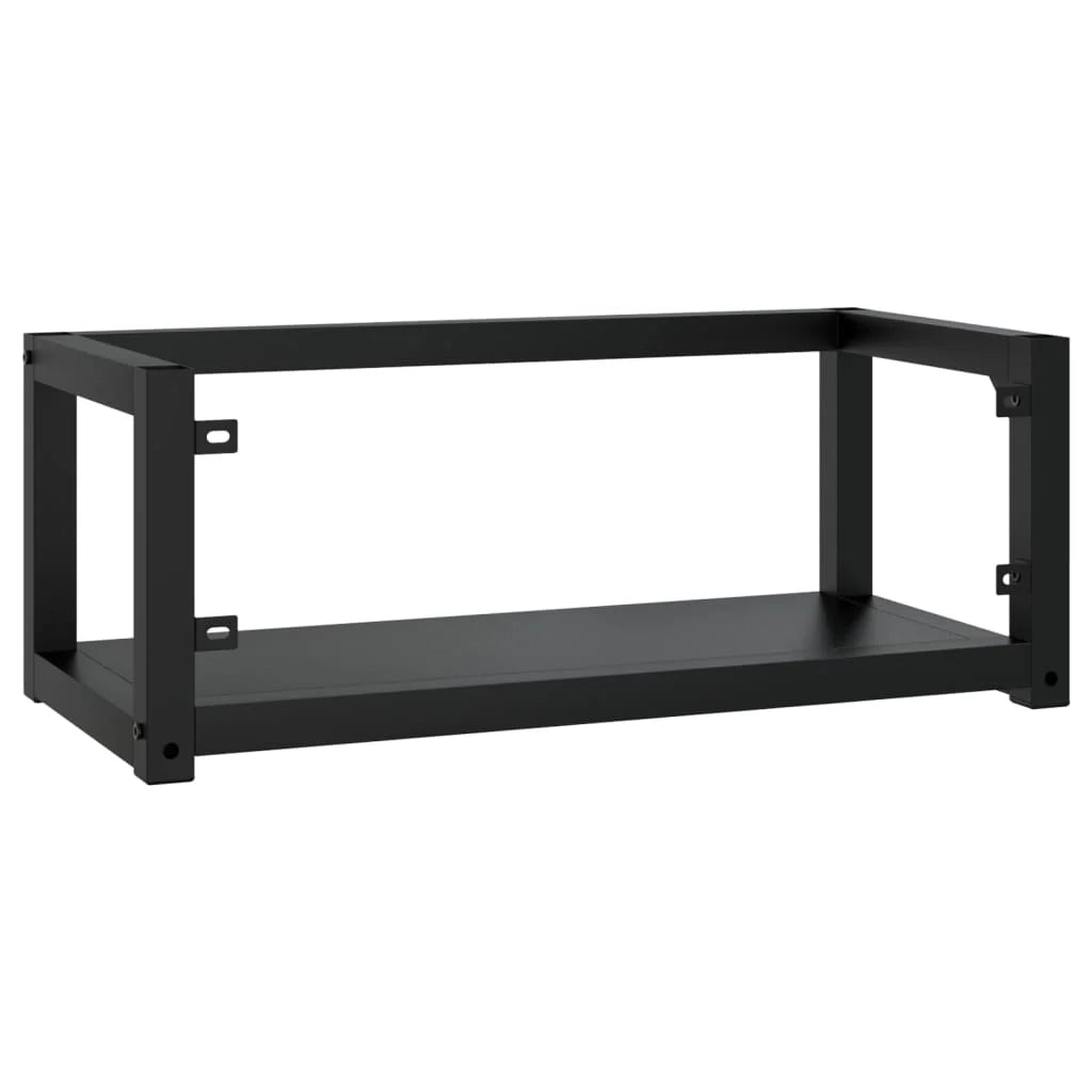 Telaio lavabo da bagno sospeso 79 x 38 x 31 cm ferro nero 02_0006761