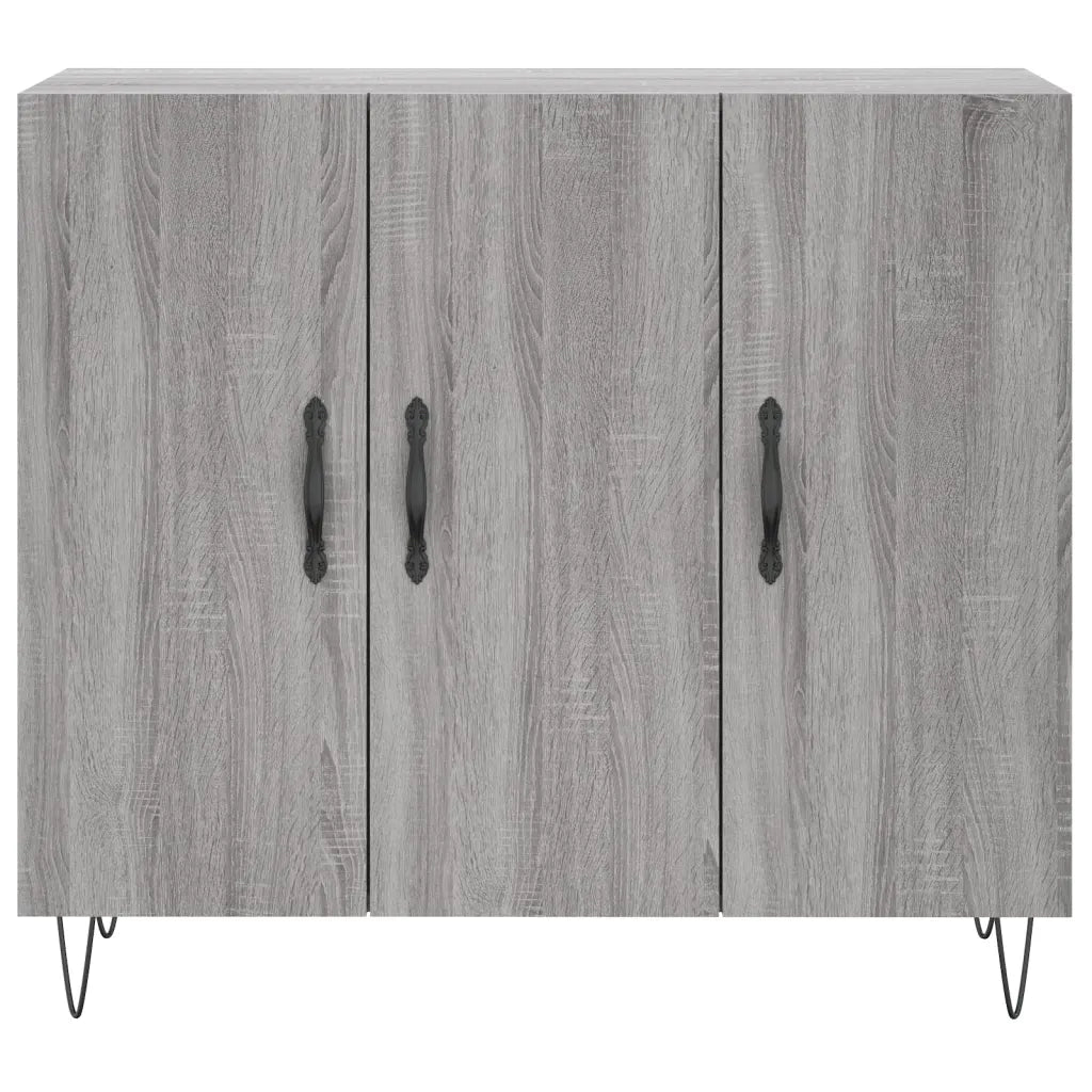 Credenza | Madia | Buffet da pranzo | Armadio da pranzo Grigio Sonoma 90x34x80 cm in Legno Multistrato