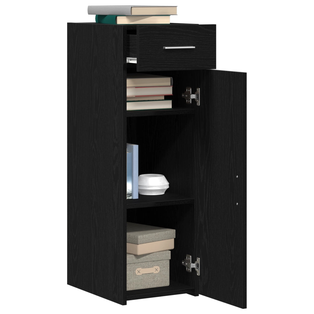 Sideboard  Nero Rovere 30x42,5x93 cm Legno Ingenerizzato